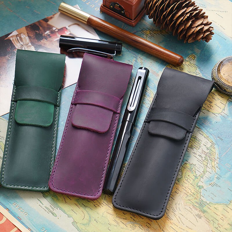 Fountain Pen Sleeve Unisex – Babylon Leather - Babylon LeatherBabylon LeatherAN21-Brown-Small