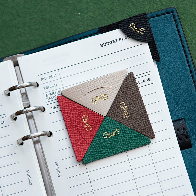 Four - Leaf Clover Top Grain Leather Bookmark – Babylon Leather - Babylon LeatherBabylon LeatherLZ82-Multicolor Bookmark-5 Pieces