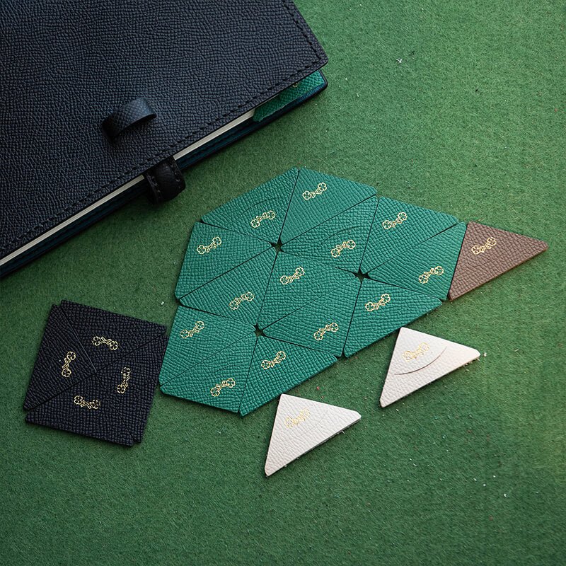 Four - Leaf Clover Top Grain Leather Bookmark – Babylon Leather - Babylon LeatherBabylon LeatherLZ82-Multicolor Bookmark-5 Pieces