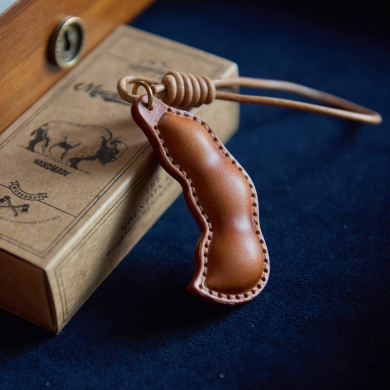 Four-Season Bean Leather Bag Charm – Babylon Leather - Babylon LeatherBabylon LeatherLZ92-Brown