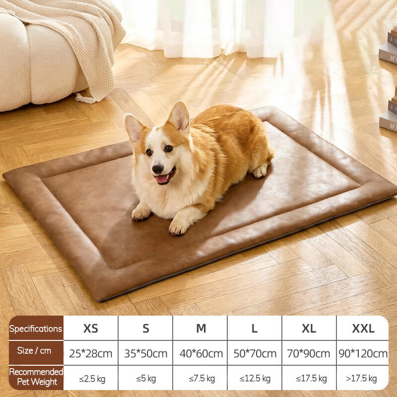Four-Season Cooling Pet Bed Mat – Babylon Leather - Babylon LeatherBabylon LeatherPP37-Khaki-XS