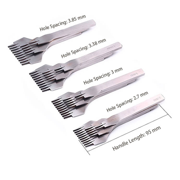 French Style Oblique Pricking Iron HSS for Leather – Babylon Leather - Babylon LeatherBabylon LeatherXH12-2.7 mm-2/5/10 Prong (3PCS)