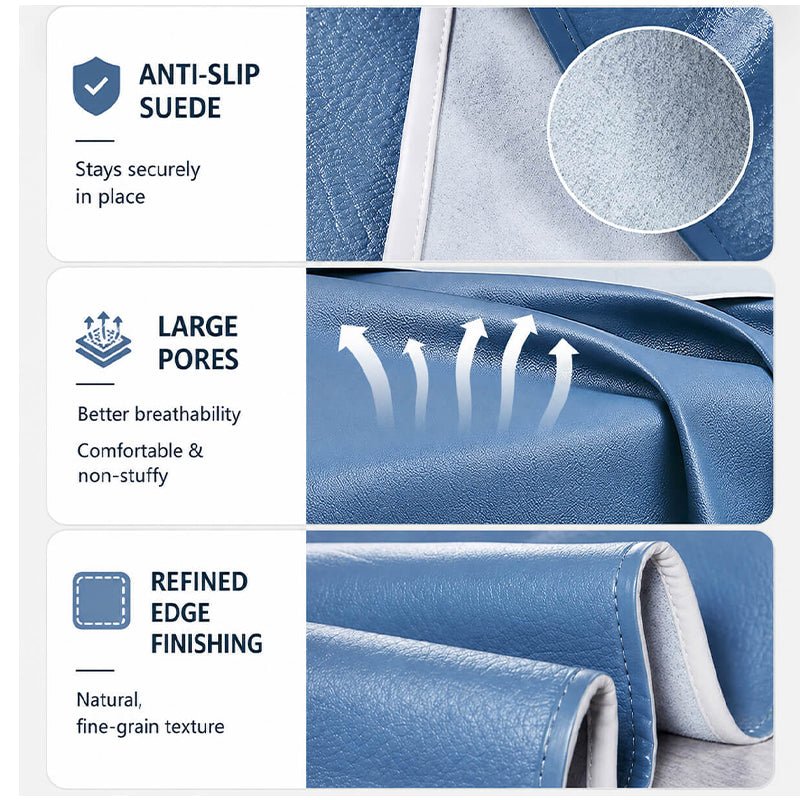 Full Grain Buffalo Leather Bed Mat and Pillowcase Set - Babylon LeatherBabylon LeatherBMN02-Blue-3.0mm Thick - Single Piece-80×200cm