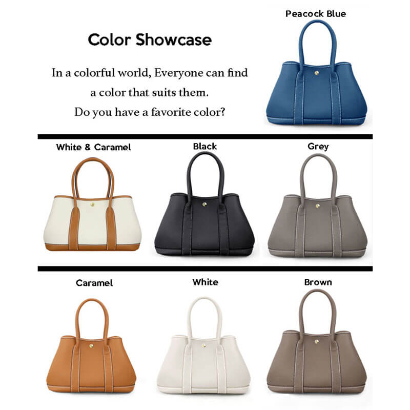 Garden Party Leather Tote Bag DIY Kit – Babylon Leather - Babylon LeatherBabylon LeatherSY05 - Caramel & White - Large - White