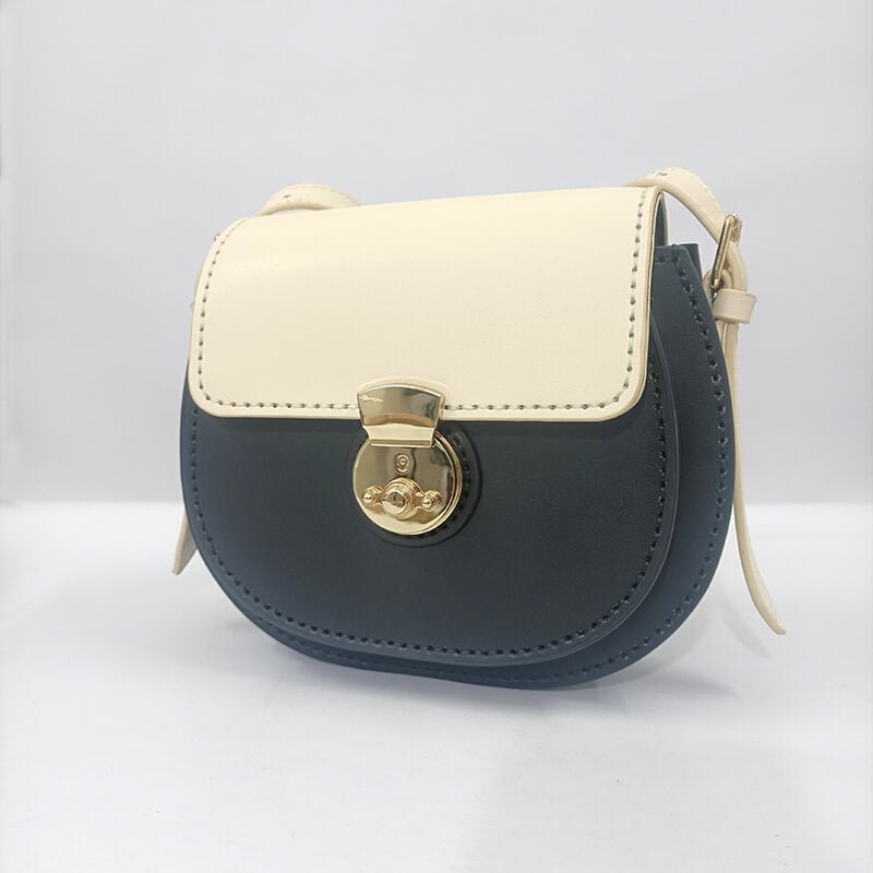 Genuine Leather Colorful Saddle Shoulder Bag DIY Kit – Babylon Leather - Babylon LeatherBabylon LeatherFJ07-White & Black