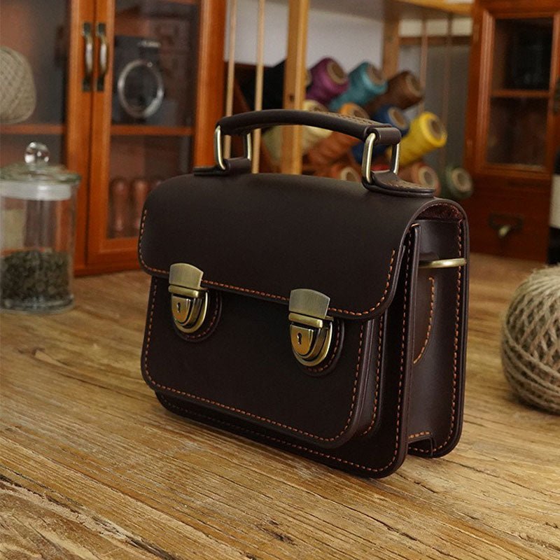 Genuine Leather Double - layer Messenger Bag DIY Kit – Babylon Leather - Babylon LeatherBabylon LeatherFJ05-Coffee