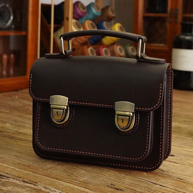 Genuine Leather Double - layer Messenger Bag DIY Kit – Babylon Leather - Babylon LeatherBabylon LeatherFJ05-Coffee