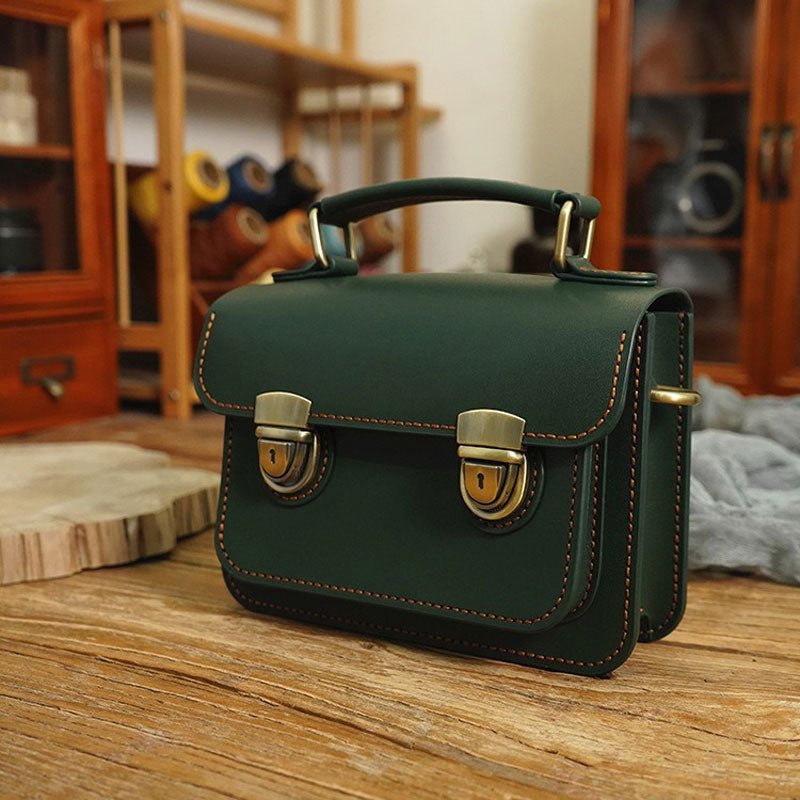 Genuine Leather Double - layer Messenger Bag DIY Kit – Babylon Leather - Babylon LeatherBabylon LeatherFJ05-Green