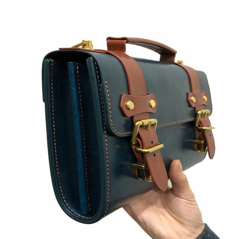 Genuine Leather Messenger Bag DIY Kit – Babylon Leather - Babylon LeatherBabylon LeatherFJ06-Green