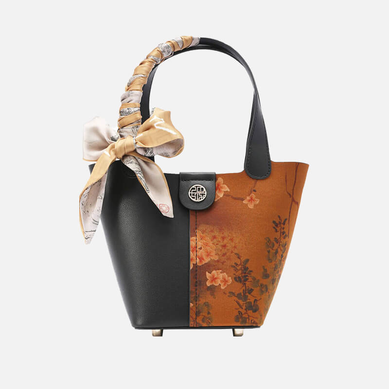 Golden Embrace Leather and Silk Picotin Bag – Babylon Leather - Babylon LeatherBabylon LeatherTX009-Black