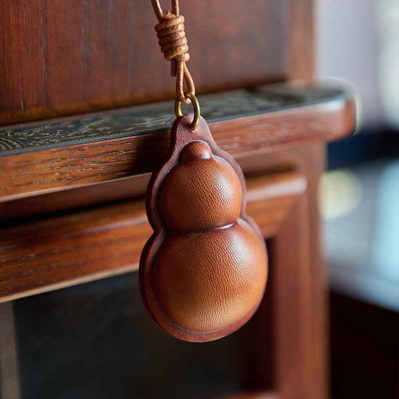Gourd Leather Bag Charm – Babylon Leather - Babylon LeatherBabylon LeatherLZ94-Brown