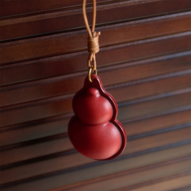 Gourd Leather Bag Charm – Babylon Leather - Babylon LeatherBabylon LeatherLZ94-Red