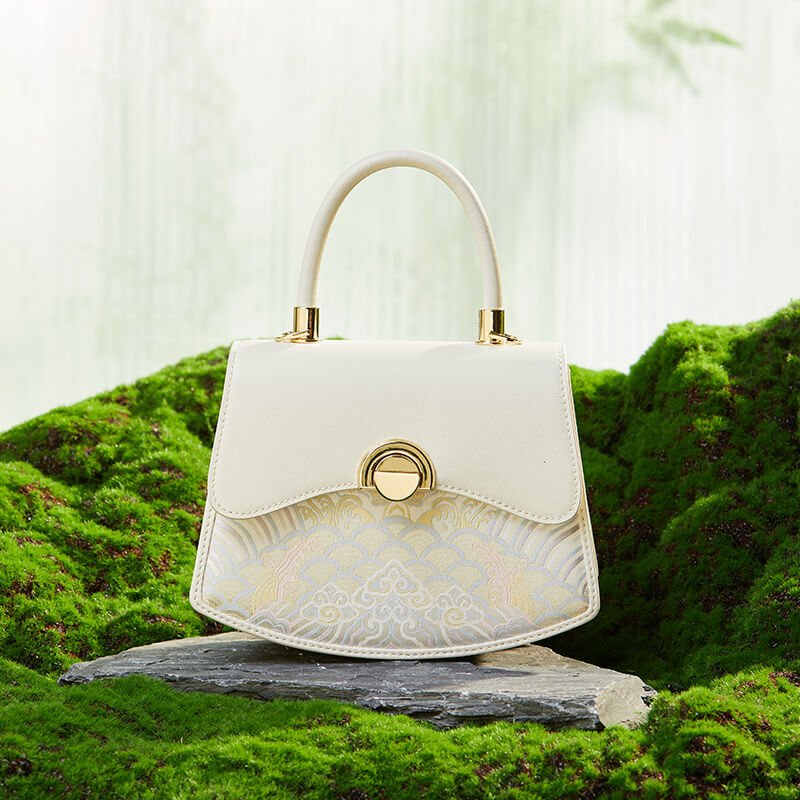 Grace Arc Leather and Silk Saddle Bag – Babylon Leather - Babylon LeatherBabylon LeatherTX166-White