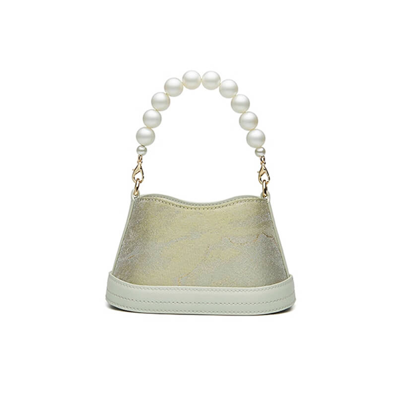 Grace in Hand Leather and Silk Handbag – Babylon Leather - Babylon LeatherBabylon LeatherTX187-Light Green