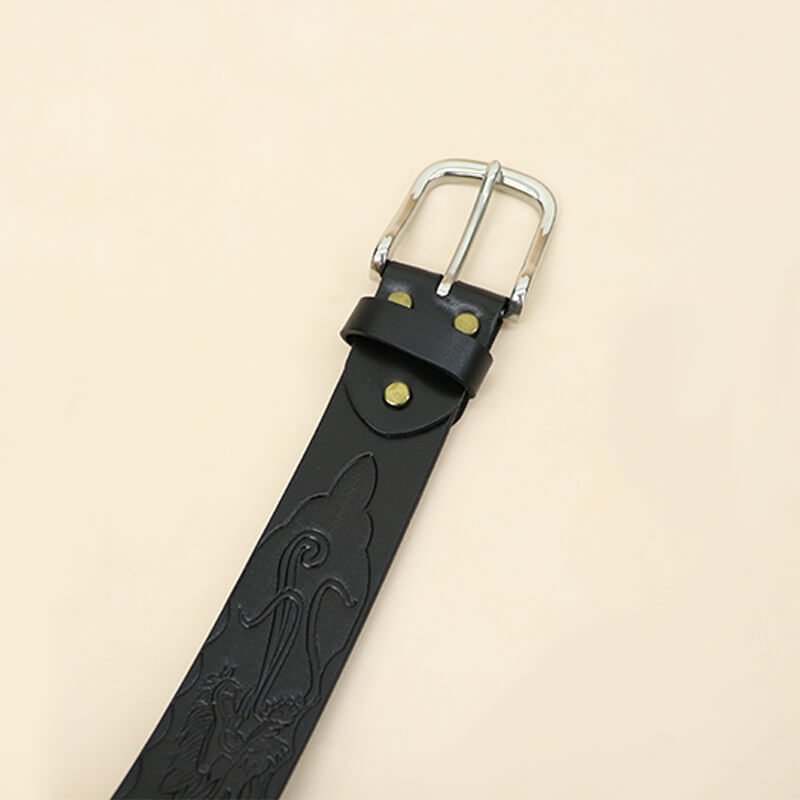 Handcrafted Full - Grain Leather Belt for Everyday Wear – Babylon Leather - Babylon LeatherBabylon LeatherLB03-Black-41" | 105 cm