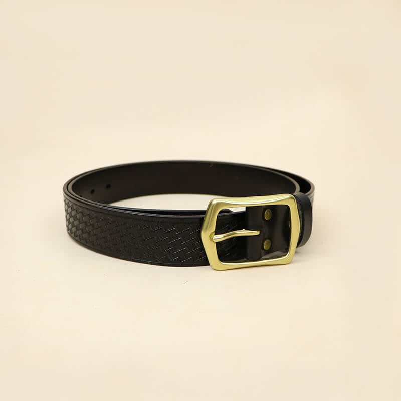 Handcrafted Full - Grain Leather Belt with Solid Brass Buckle – Babylon Leather - Babylon LeatherBabylon LeatherLB01-Black-41"    |    105 cm