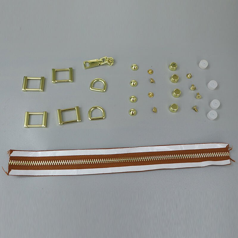 Hardware Kit For Boston-Style Leather Bag – Babylon Leather - Babylon LeatherBabylon LeatherSY10-HW-Gold-L-Khaki