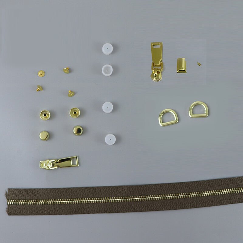 Hardware Kit for Customizable Aby Lock Style Bag – Babylon Leather - Babylon LeatherBabylon LeatherSYR04-HW-Gold-Coffee