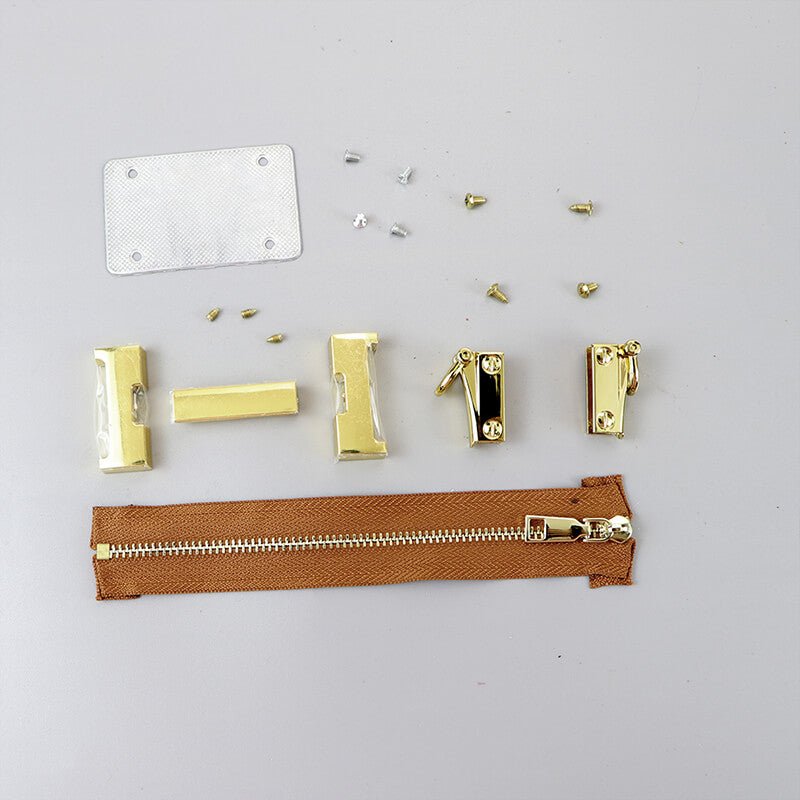Hardware Kit for Leather Constance To Go Wallet – Babylon Leather - Babylon LeatherBabylon LeatherSY128-HW-Gold-Khaki
