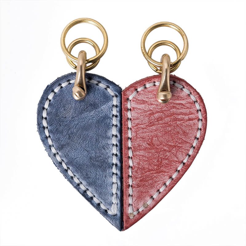 Heart Leather Keychain DIY Kit | Solid Brass Hardware — Babylon Leather - Babylon LeatherBabylon LeatherLZ60-Green-Fog Wax Leather