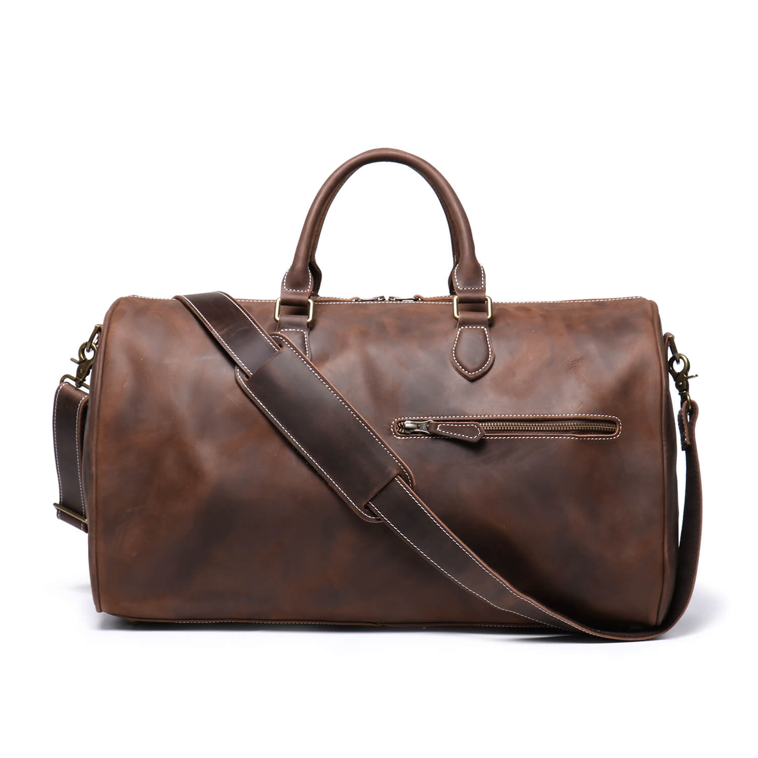 Heritage Top - Grain Leather Weekend Duffel Bag – Babylon Leather - Babylon LeatherBabylon LeatherLJ114-Dark Brown