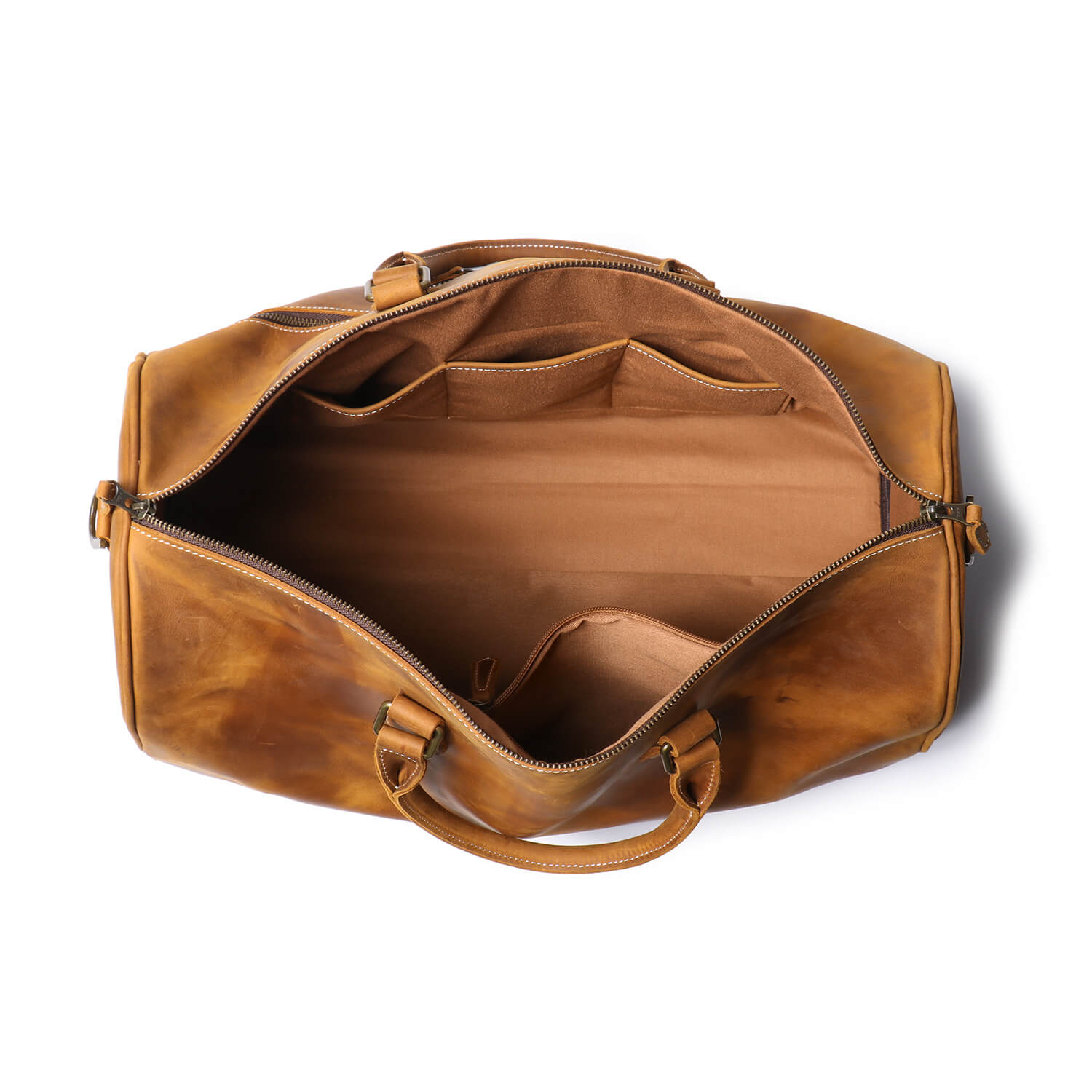 Heritage Top - Grain Leather Weekend Duffel Bag – Babylon Leather - Babylon LeatherBabylon LeatherLJ114-Dark Brown