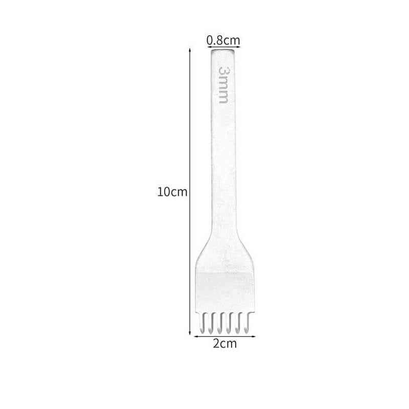 HSS Diamond Pricking Iron for Leather Stitching – Babylon Leather - Babylon LeatherBabylon LeatherXH08-3mm-6 Prong