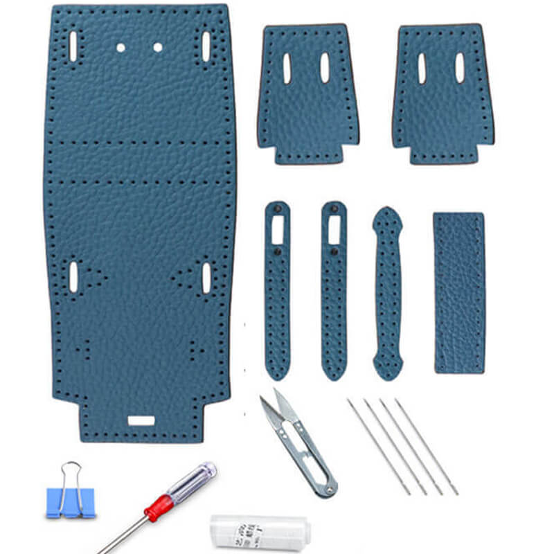 Kelly Bag Charm DIY Kit – Babylon Leather - Babylon LeatherBabylon LeatherSY111-Peacock Blue-Gold-White