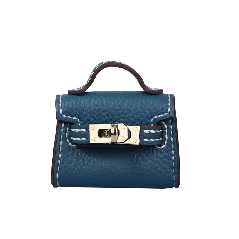 Kelly Bag Charm DIY Kit – Babylon Leather - Babylon LeatherBabylon LeatherSY111 - Peacock Blue - White