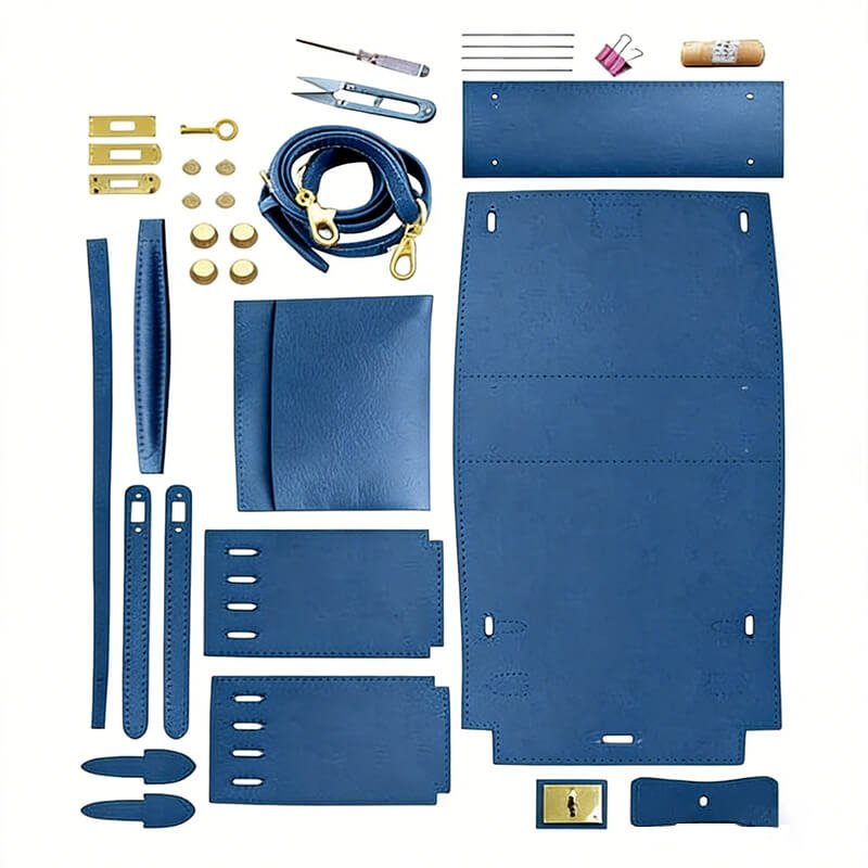Kelly-Style Leather Bag DIY Kit with Lychee Pattern Leather – Babylon Leather