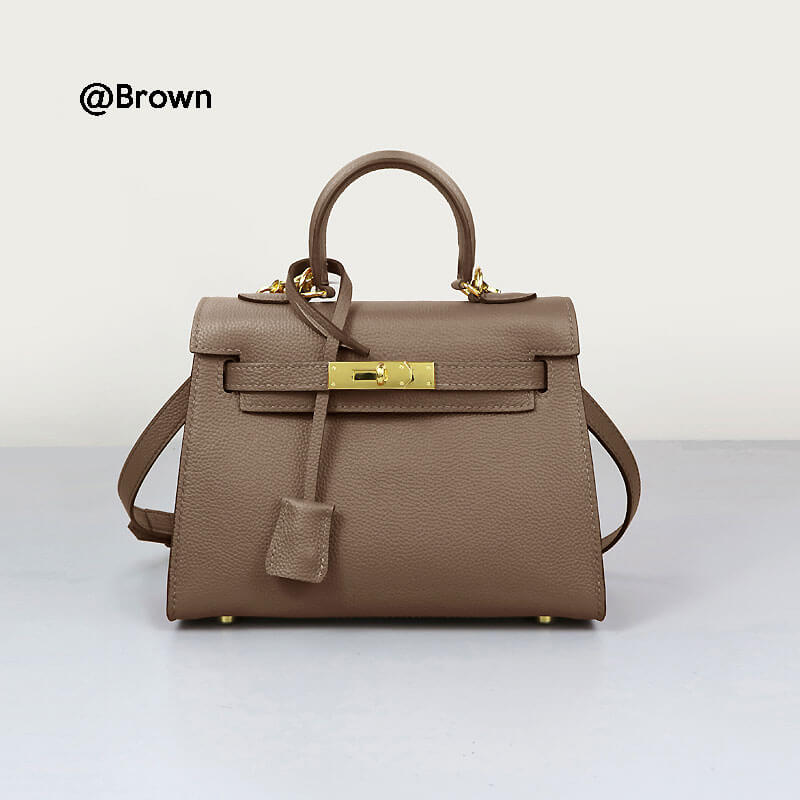 Kelly - Style Leather Bag DIY Kit with Togo Leather – Babylon Leather - Babylon LeatherBabylon LeatherSY36 - Togo - Caramel - Gold - Color - Matched