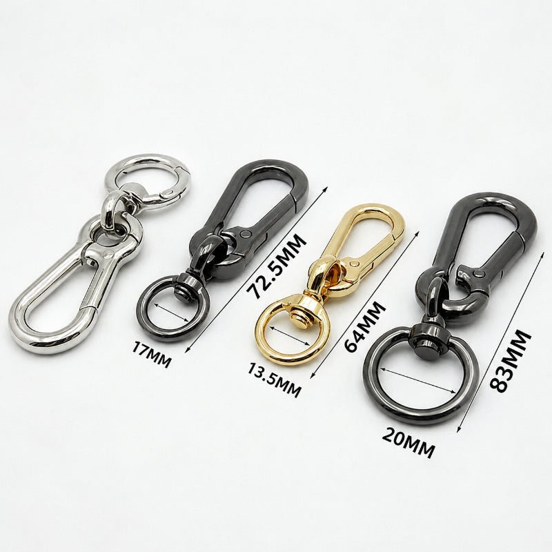 Keychain Swivel Lobster Clasp - Babylon Leather - Babylon LeatherBabylon LeatherJY12-Gold-13mm