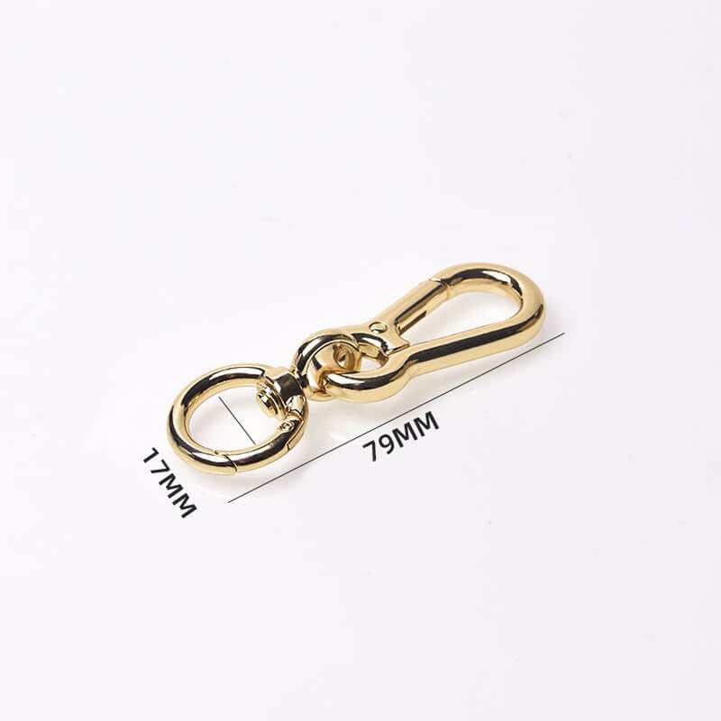 Keychain Swivel Lobster Clasp - Babylon Leather - Babylon LeatherBabylon LeatherJY12-Gold-17mm