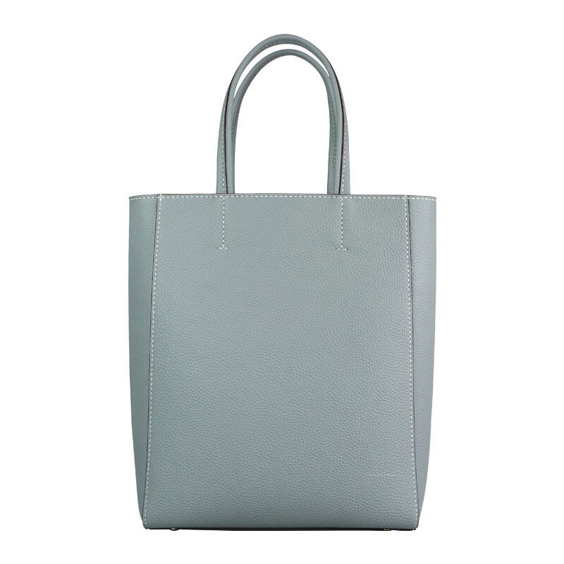 Large Sac Plat Leather Tote Bag DIY Kit – Babylon Leather - Babylon LeatherBabylon LeatherSY37 - Haze Blue - White