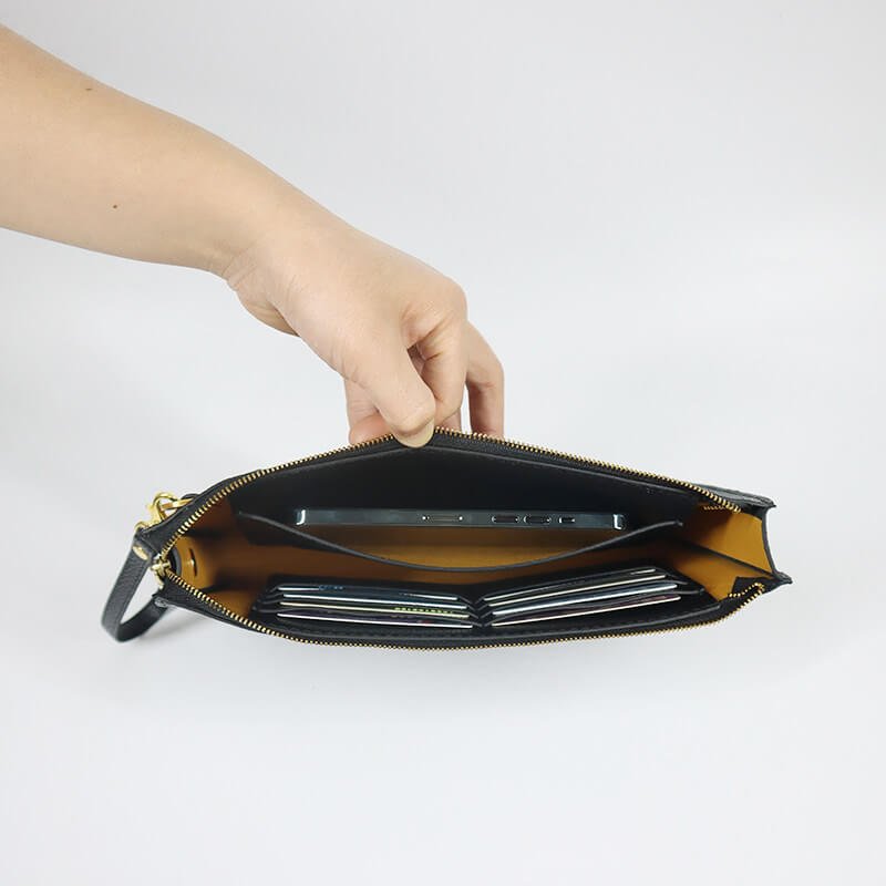 Large Zip Envelope Clutch Leather DIY Kit – Babylon Leather - Babylon LeatherBabylon LeatherCY78-Black
