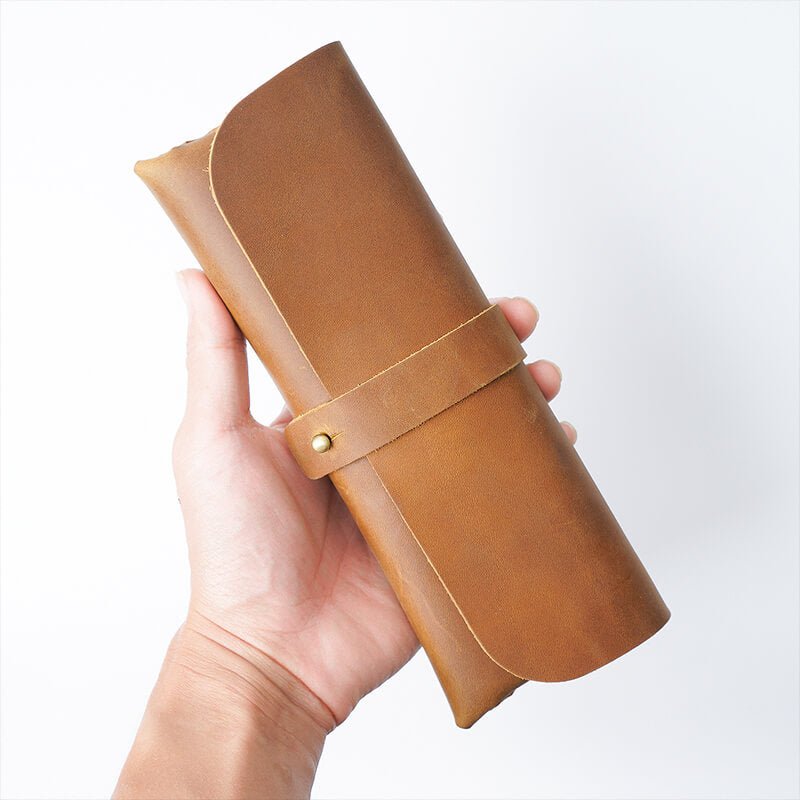 Large Zip Pencil Case – Babylon Leather - Babylon LeatherBabylon LeatherAN29-Brown
