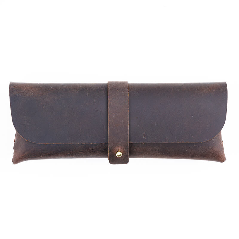 Large Zip Pencil Case – Babylon Leather - Babylon LeatherBabylon LeatherAN29-Coffee