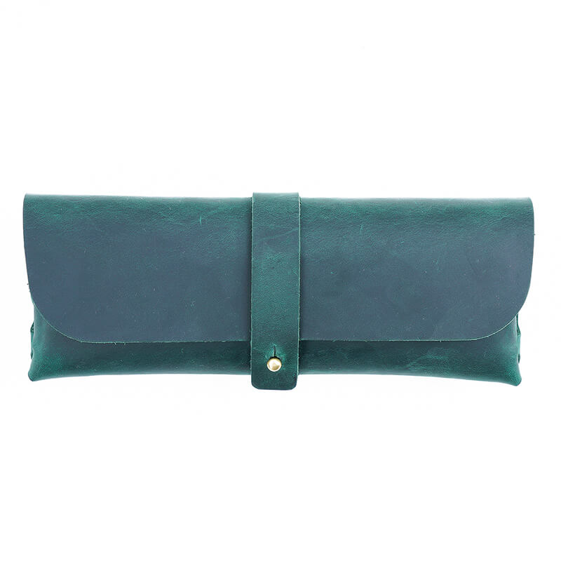 Large Zip Pencil Case – Babylon Leather - Babylon LeatherBabylon LeatherAN29-Dark Green