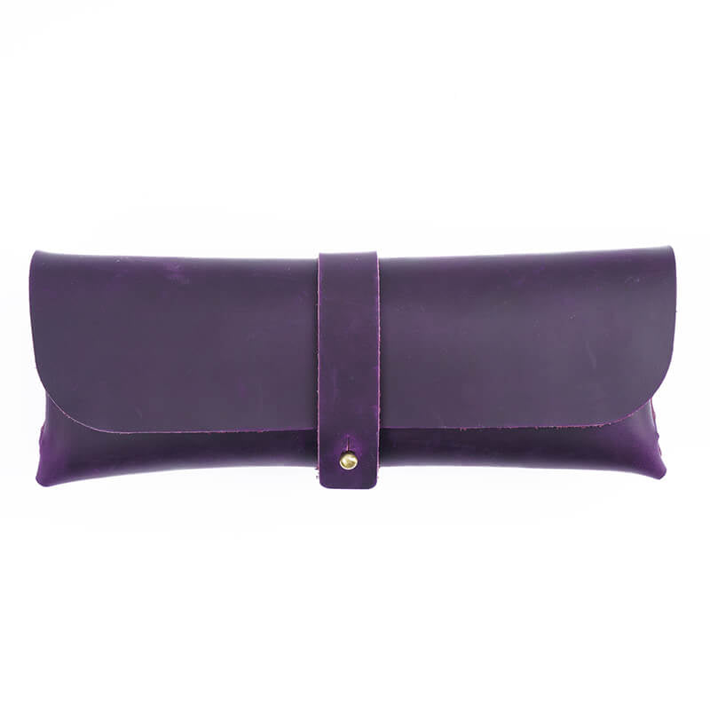 Large Zip Pencil Case – Babylon Leather - Babylon LeatherBabylon LeatherAN29-Purple
