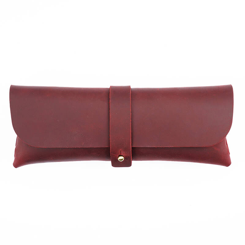 Large Zip Pencil Case – Babylon Leather - Babylon LeatherBabylon LeatherAN29-Wine Red
