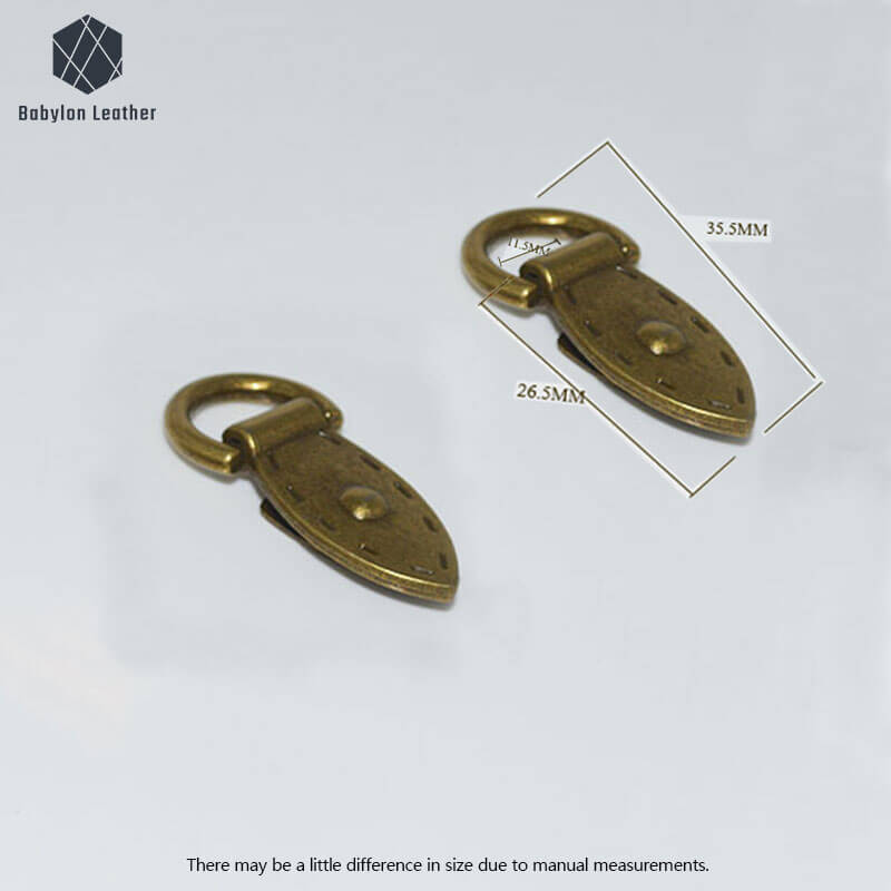 Leaf Shape Creative Shoulder Strap Connector Strap Buckle（2 PACK） - Babylon LeatherBabylon LeatherCSB - 149 - Antique Bronze