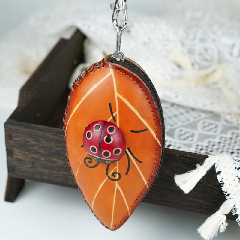 Leaf Shape Leather Decorative Charm – Babylon Leather - Babylon LeatherBabylon LeatherLL83-Brown
