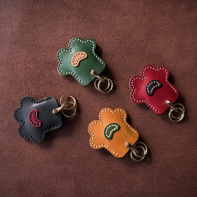 Leather Access Card & Key Holder DIY Kit with Solid Brass – Babylon Leather - Babylon LeatherBabylon LeatherLZ56-Black-Veg Tanned Leather
