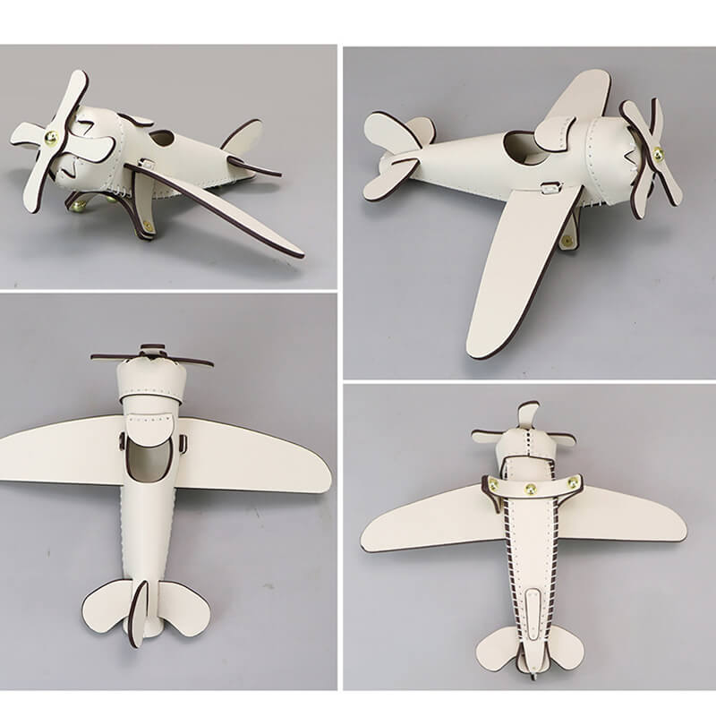 Leather Airplane Desk Ornament DIY Kit – Babylon Leather - Babylon LeatherBabylon LeatherSY140-White-White