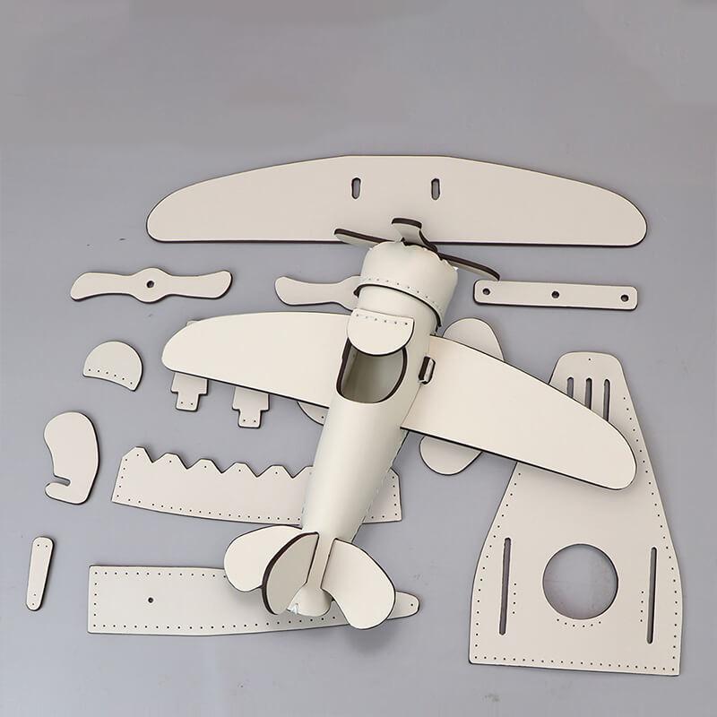 Leather Airplane Desk Ornament DIY Kit – Babylon Leather - Babylon LeatherBabylon LeatherSY140-White-White
