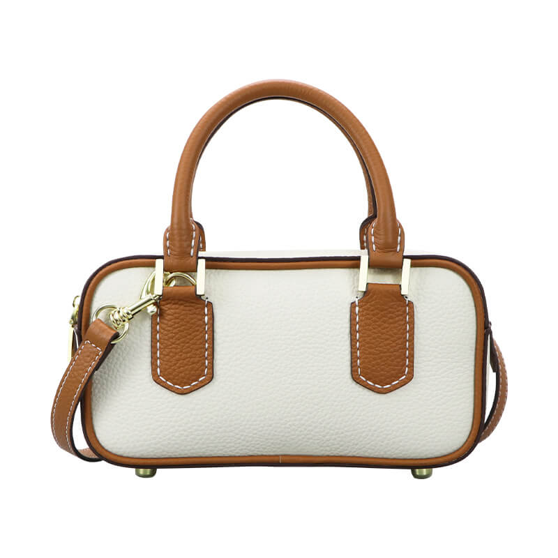 Leather Bowling Bag DIY Craft Kit – Babylon Leather - Babylon LeatherBabylon LeatherSY122-White & Caramel-White