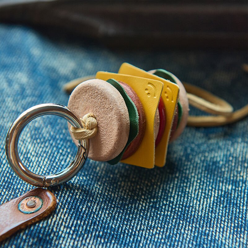Leather Burger Bag Charm – Babylon Leather - Babylon LeatherBabylon LeatherLZ95-Yellow