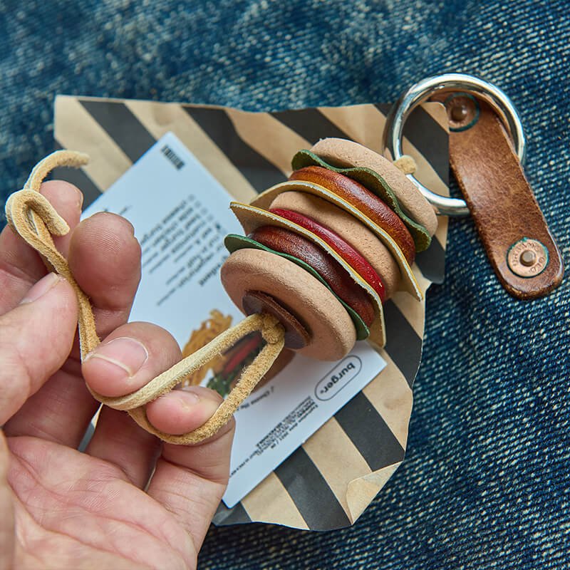 Leather Burger Bag Charm – Babylon Leather - Babylon LeatherBabylon LeatherLZ95-Yellow