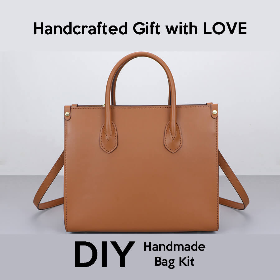 Leather Commuter Tote Bag DIY Craft Kit – Babylon Leather - Babylon LeatherBabylon LeatherSY125-Coffee-Color-Matched