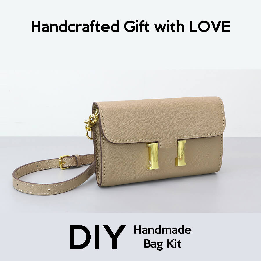 Leather Constance To Go Wallet DIY Kit – Babylon Leather - Babylon LeatherBabylon LeatherSY128-Khaki-Color-Matched